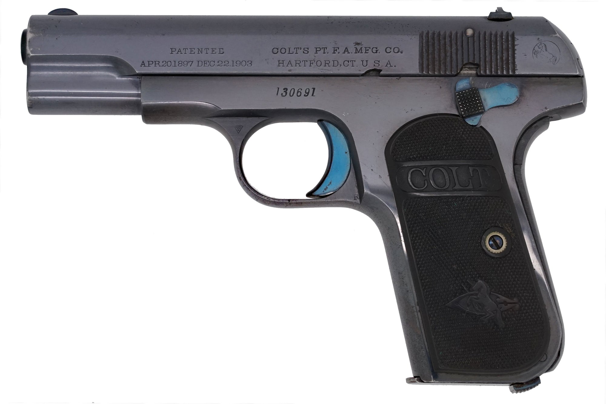 Colt 1903 Pocket Hammerless 32ACP SN:130691 MFG:1912