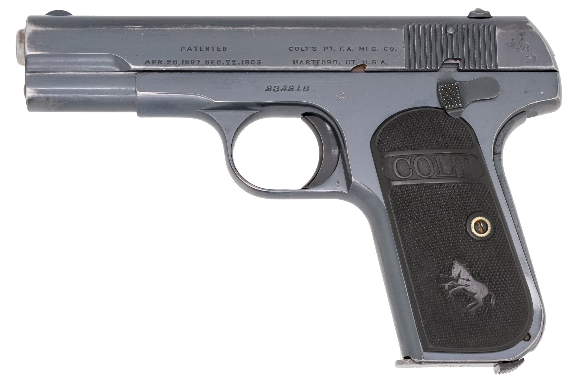 Colt 1903 Pocket Hammerless 32ACP SN:234218 MFG:1916 Belgian Overrun
