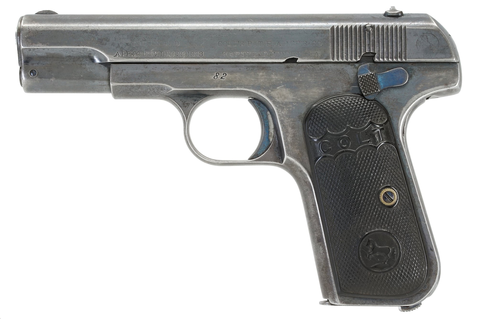 Colt 1908 Pocket Hammerless 380ACP SN:82 MFG:1908