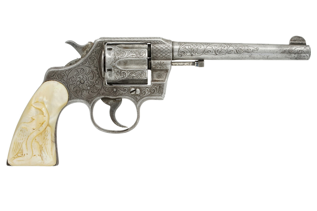 Colt Army Special 6&quot; 38 SN:307516 MFG:1908 - Factory Engraved
