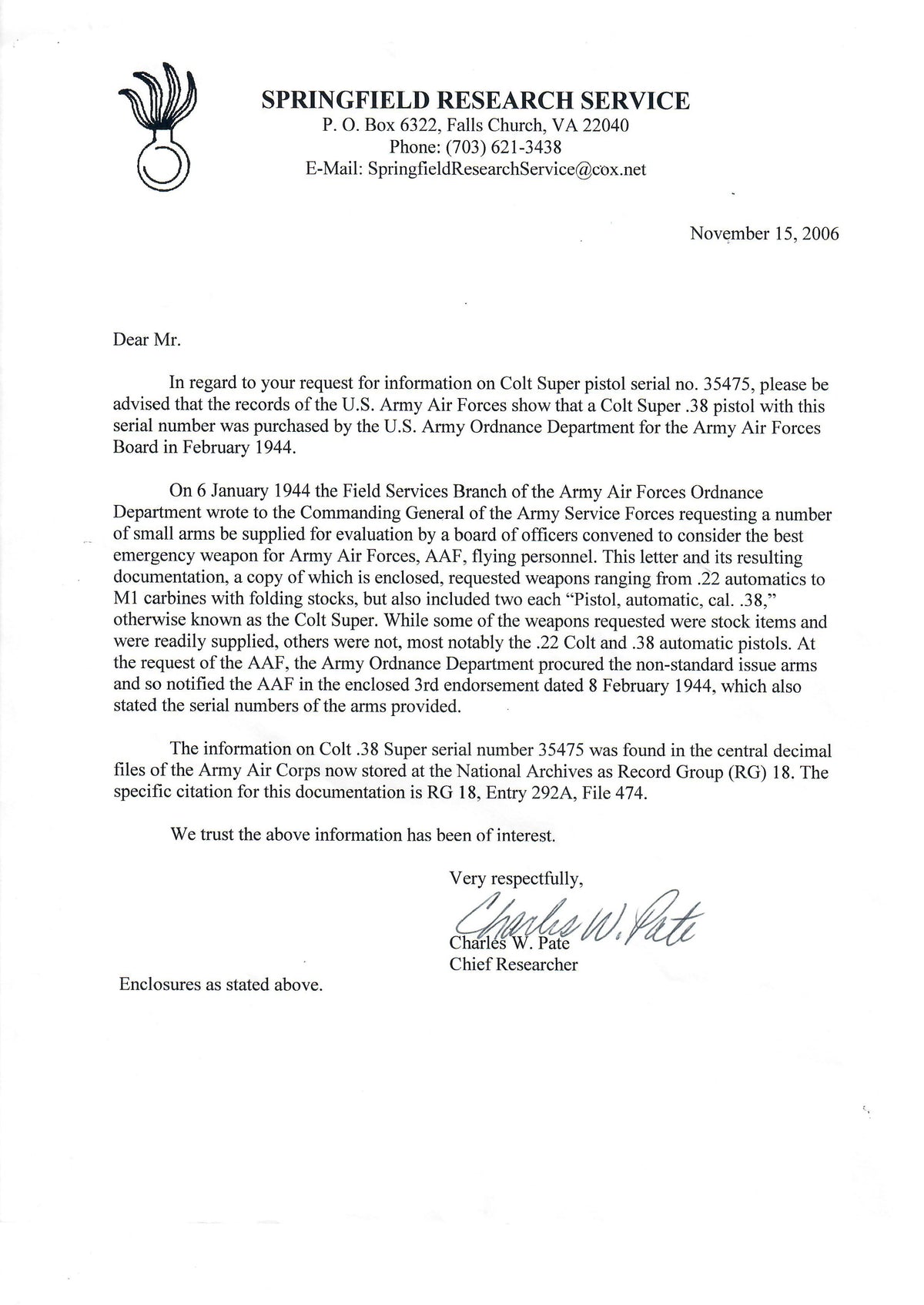 Colt .38 Super SN:35475 MFG:1944 - Army Air Forces