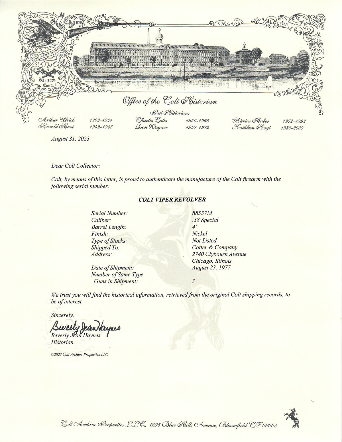 Colt Viper 4&quot; .38 Special SN:88537M MFG:1977