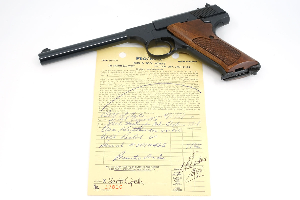Colt Huntsman 6&quot; 22LR SN:001046-S MFG:1969