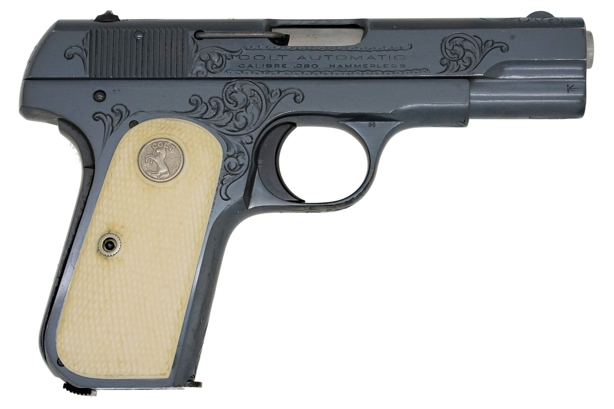 Colt 1908 Pocket Hammerless 380ACP SN:100012 MFG:1927 Factory Engraved