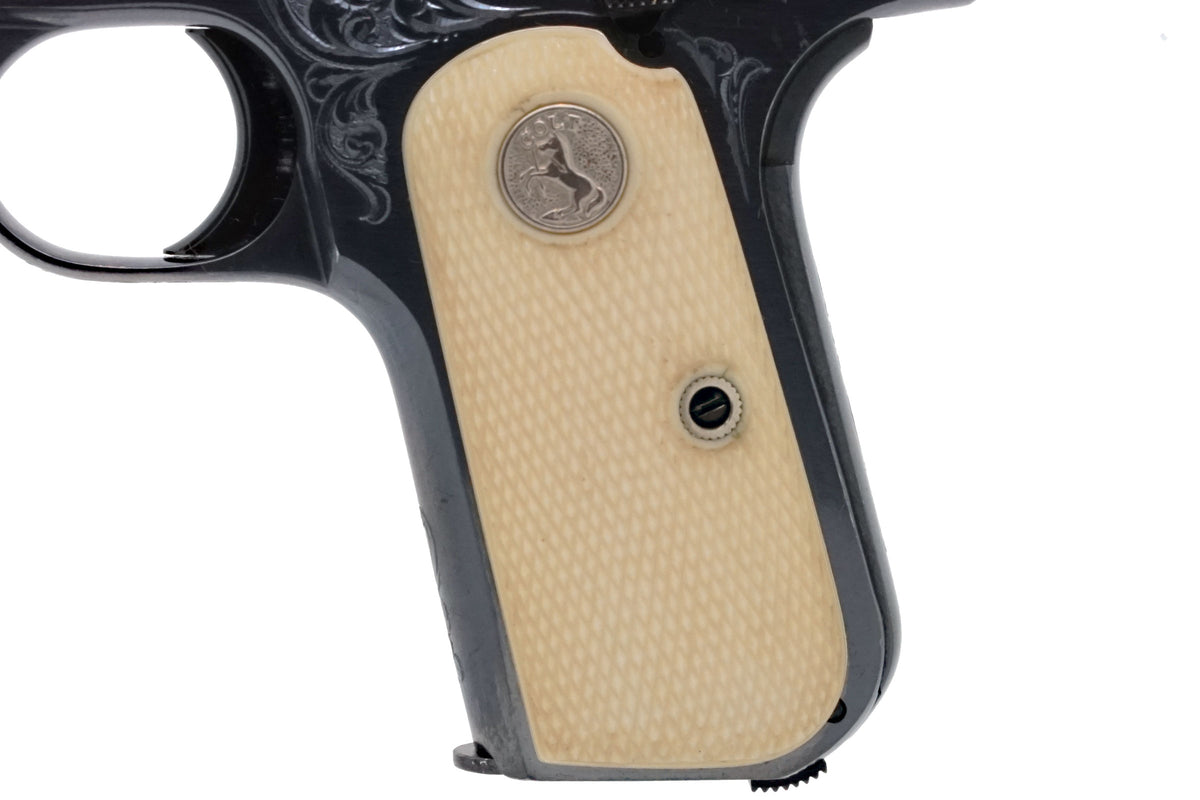 Colt 1908 Pocket Hammerless 380ACP SN:100012 MFG:1927 Factory Engraved