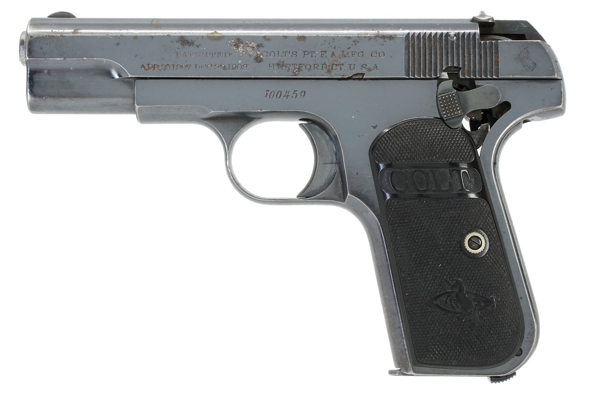 Colt 1903 Pocket Hammerless 32ACP SN:100459 MFG:1914 Factory Skeleton Cut-Away