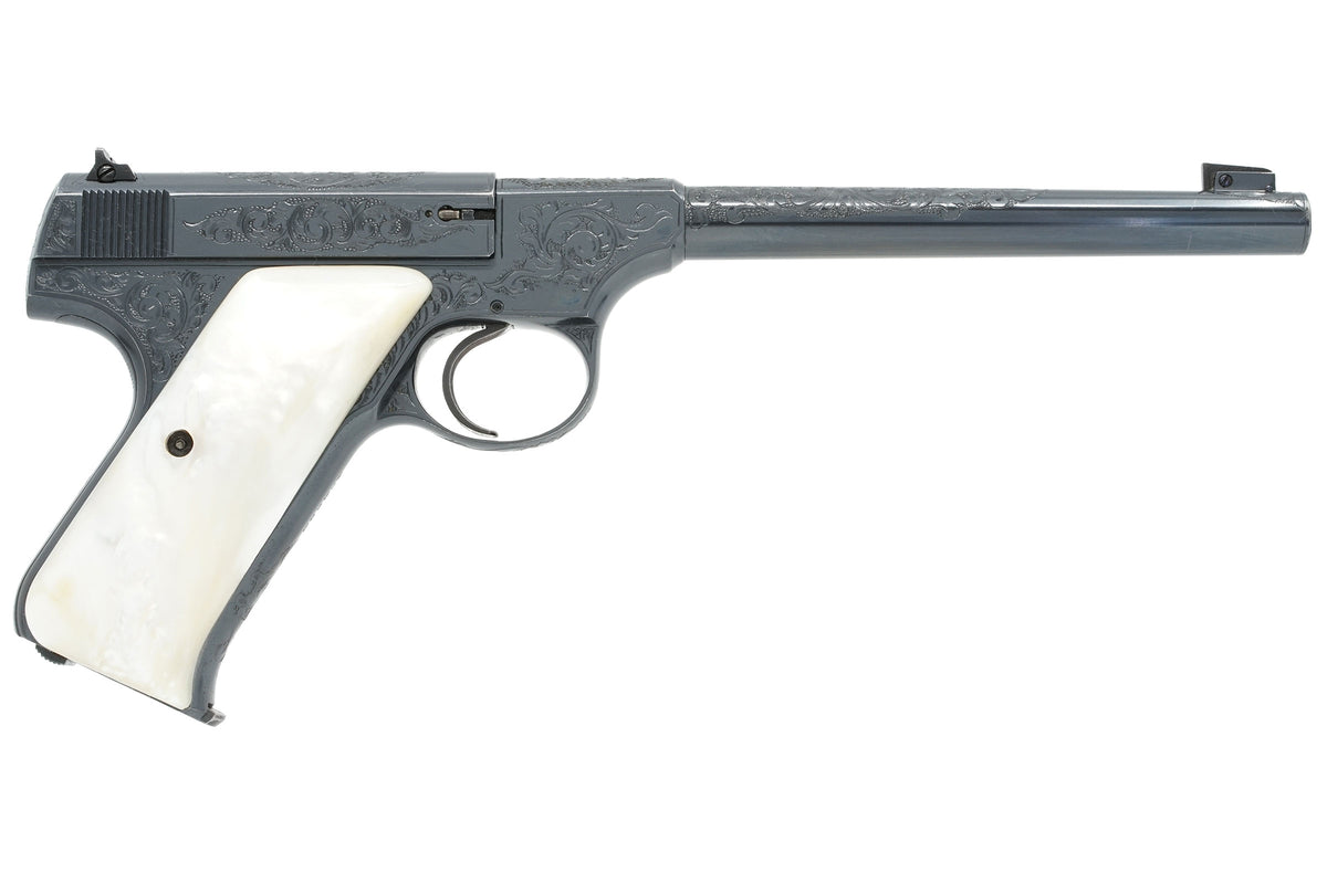 Colt Woodsman Target 6-1/2&quot; 22LR SN:102052 MFG:1936 - Factory Engraved