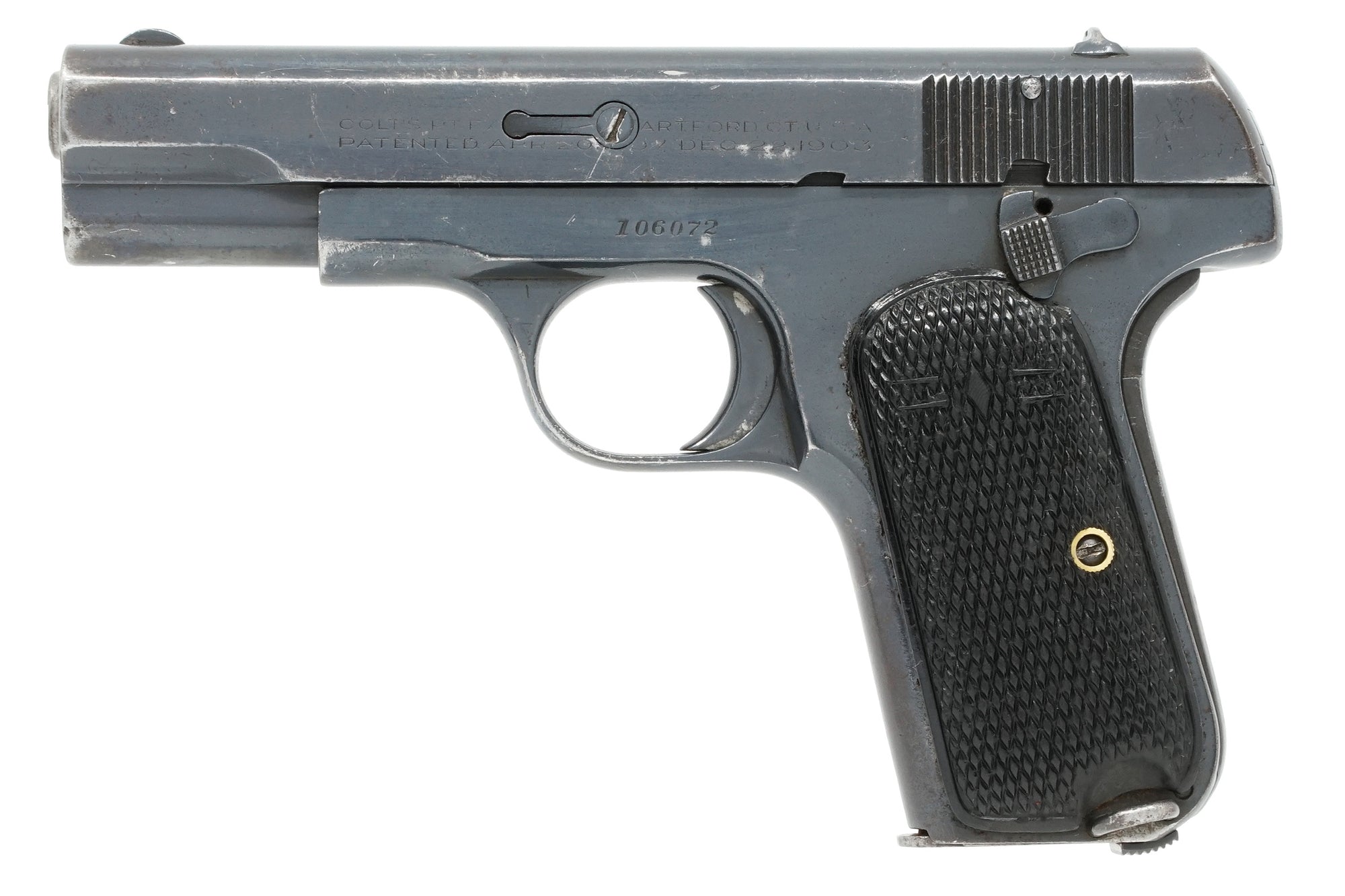 Colt 1908 Pocket Hammerless 380ACP SN:106072 MFG:1929 - Shanghai Municipal Police