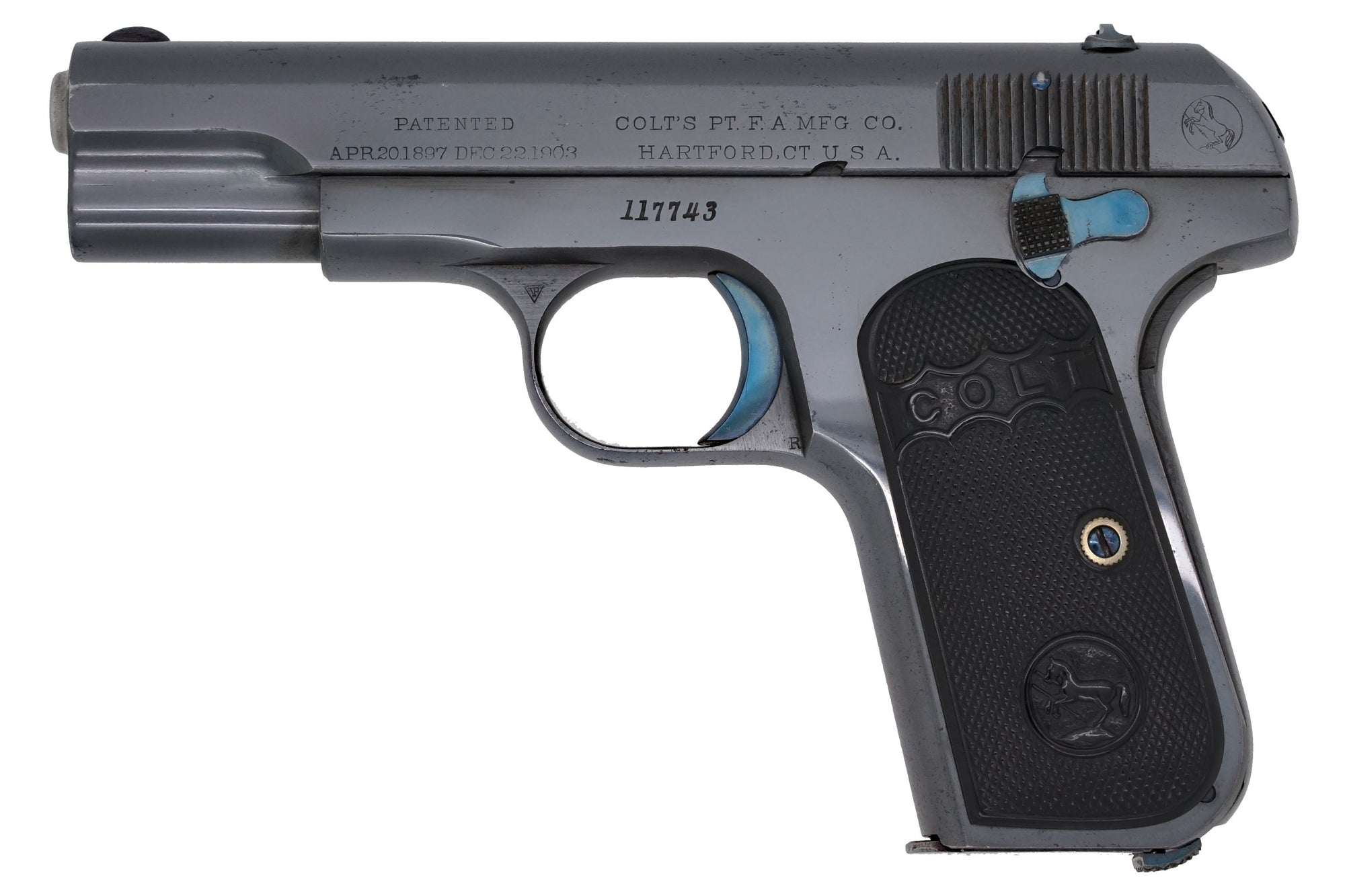 Colt 1903 Pocket Hammerless 32ACP SN:117743 MFG:1911