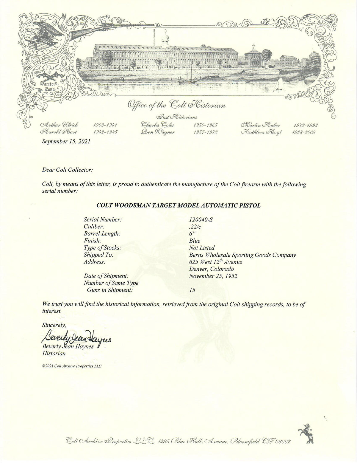 Colt Woodsman Target 22LR 6&quot; SN:120040-S MFG:1952