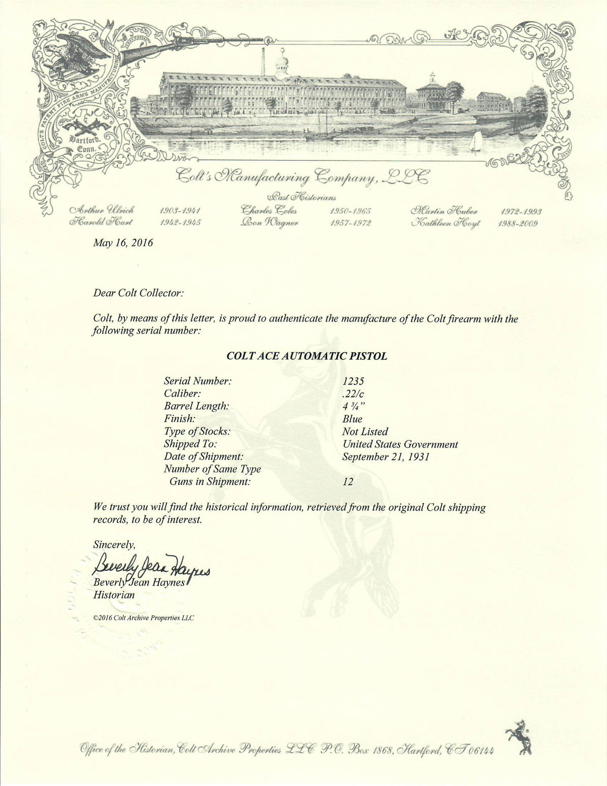 Colt Ace 22LR SN:1235 MFG:1931 NAVY