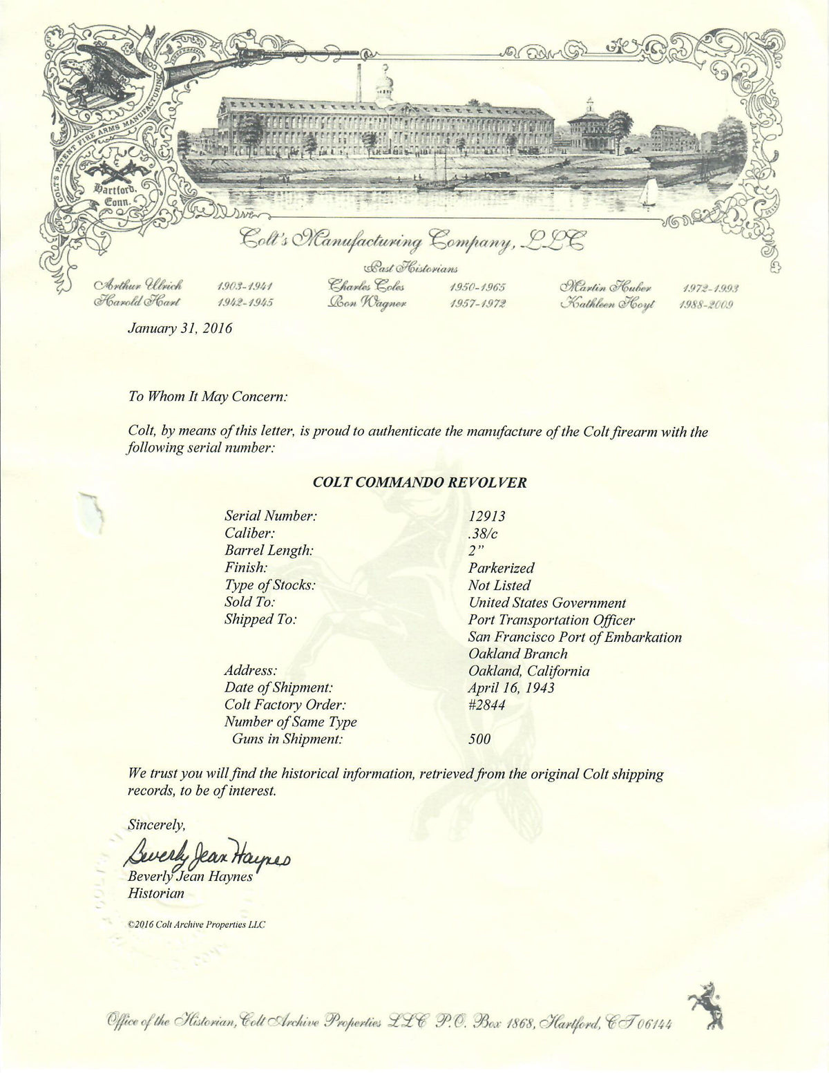 Colt Commando 38 Special 2&quot; SN:12913 MFG:1943