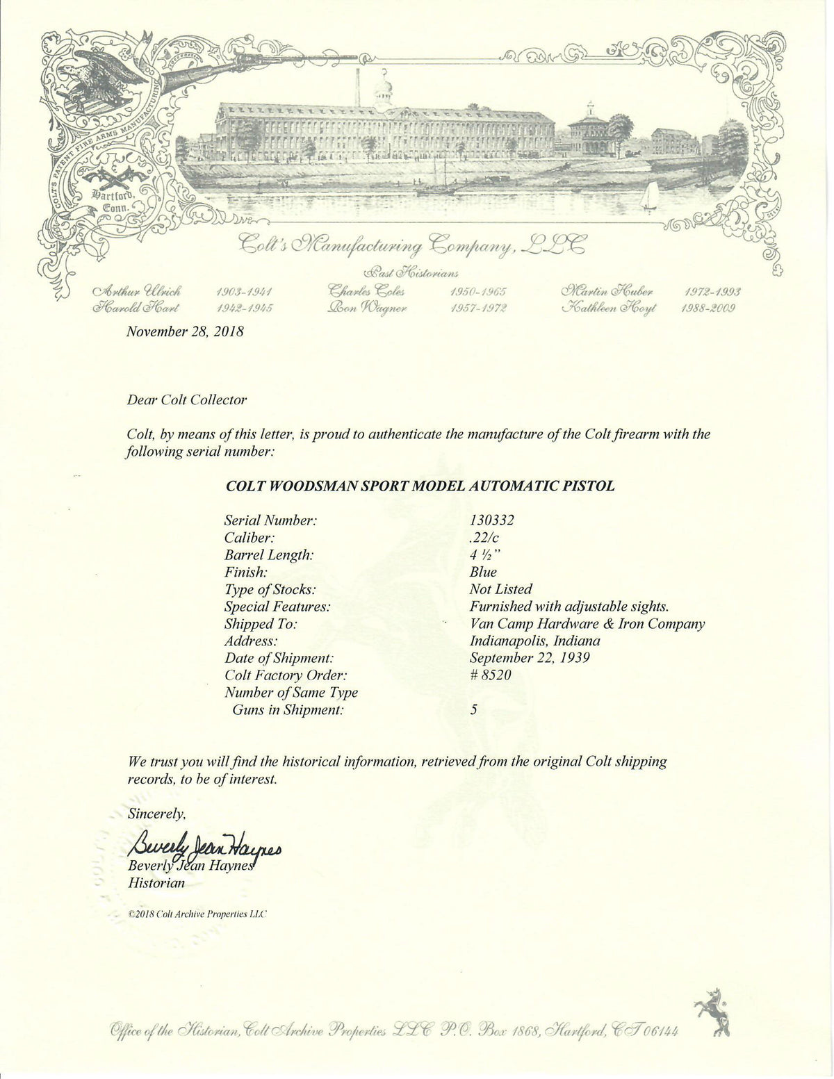 Colt Woodsman Sport 4-1/2&quot; 22LR SN:130332 MFG:1938