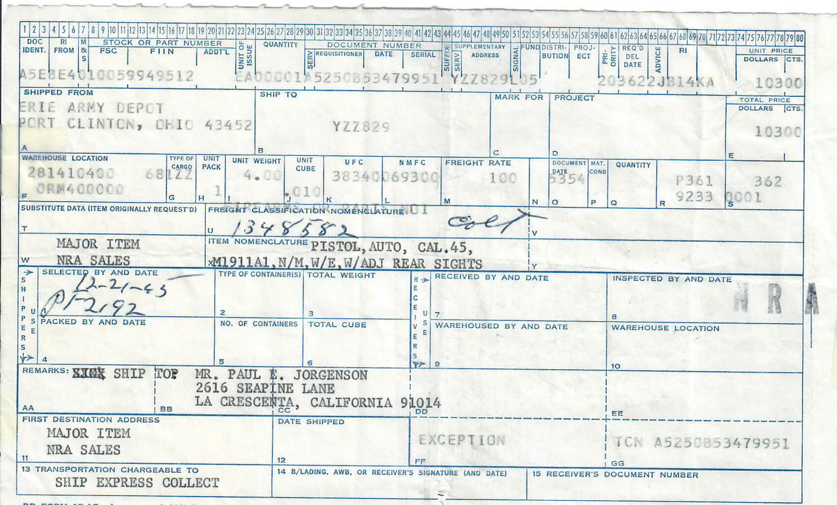 Springfield Armory Camp Perry National Match SN:1348582 MFG:1965