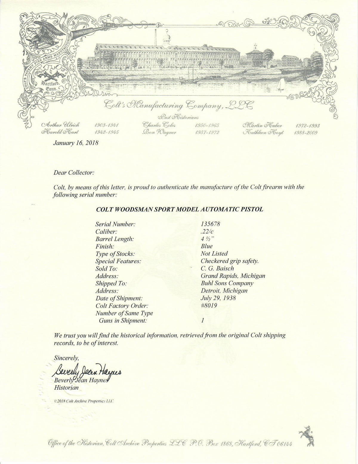 Colt Woodsman Sport 4-1/2&quot; 22LR SN:135678 MFG:1938 - Factory Checkered