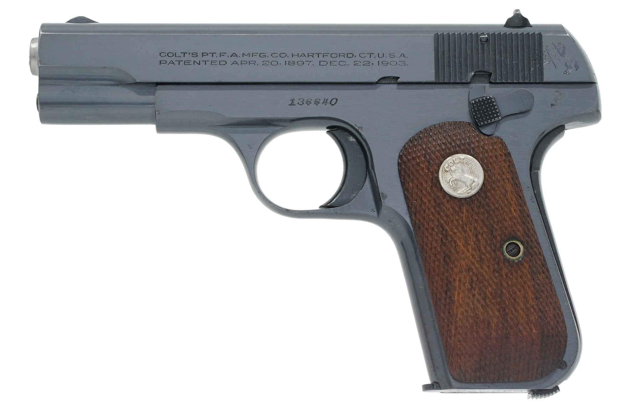 Colt 1908 Pocket Hammerless 380ACP SN:136640 MFG:1944 - Brigadier General Griffin