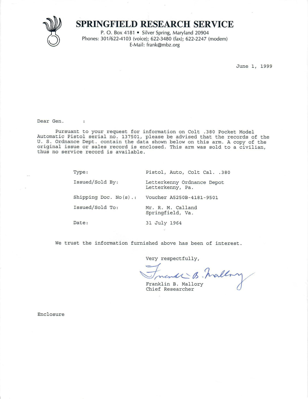 Colt 1908 Pocket Hammerless 380ACP SN:M137501 MFG:1945