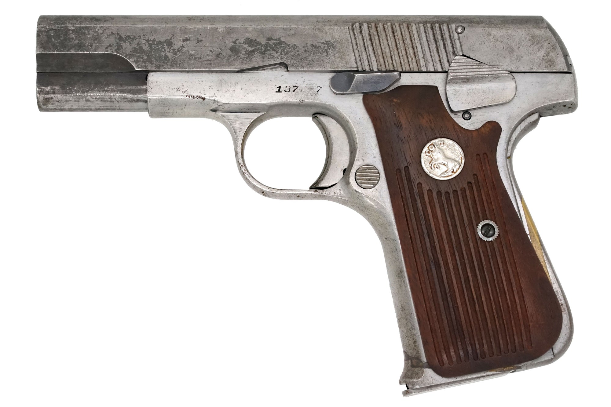 Colt Hammerless Experimental Prototype 380ACP SN:1378-7 MFG:1951