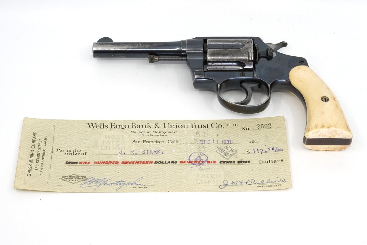 Colt Police Positive 38 4&quot; SN:149841 MFG:1917 - Wells Fargo