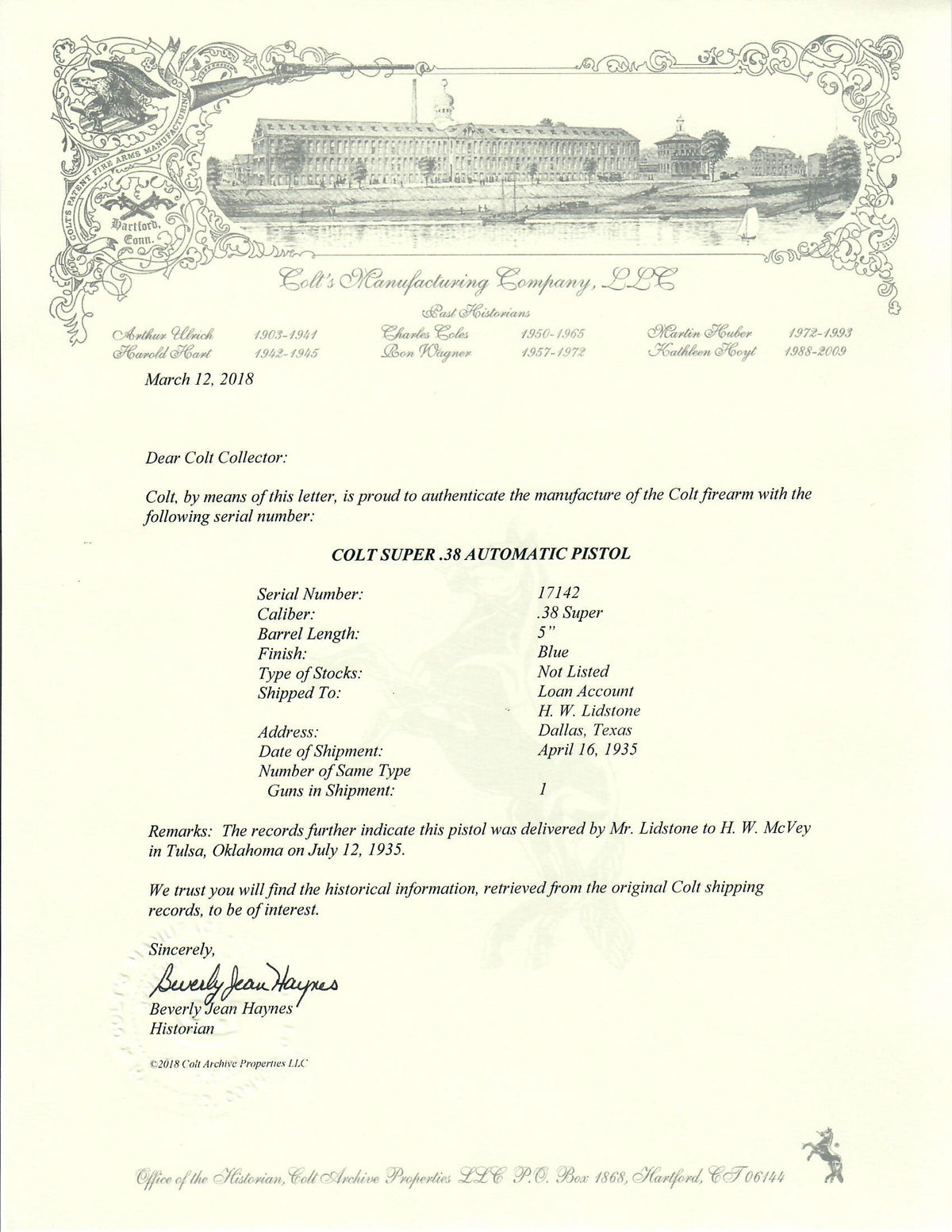 Colt .38 Super SN:17142 MFG:1935