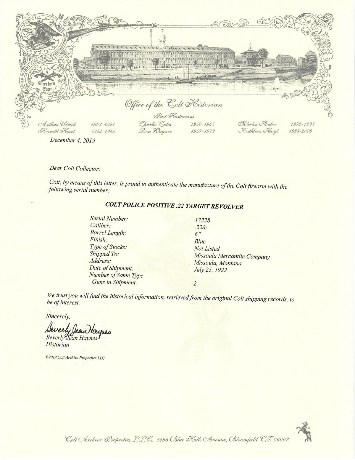 Colt Police Positive Target 22LR SN:17228 MFG:1922