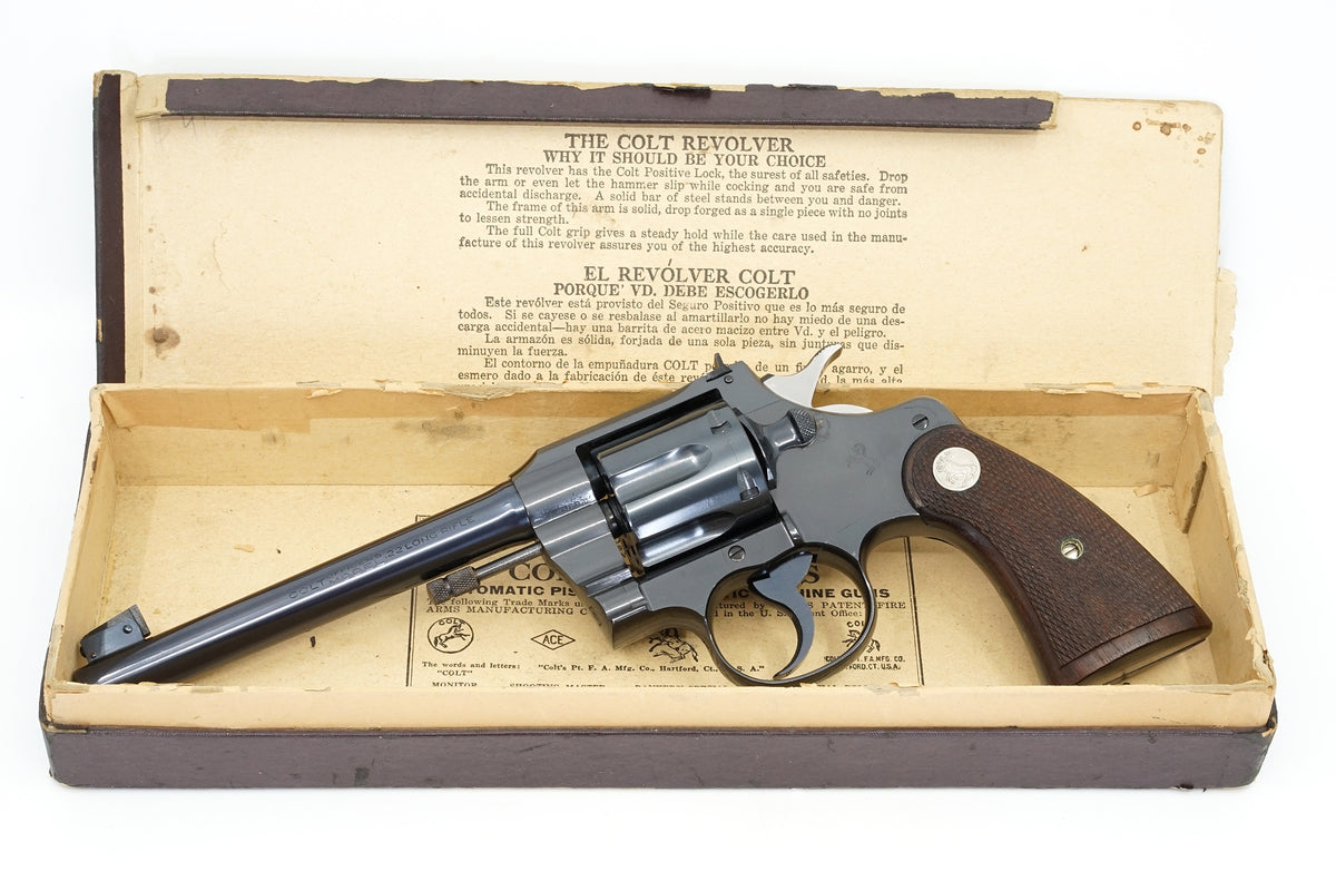Colt Officers Model Target 6&quot; 22LR SN:17597 MFG:1937