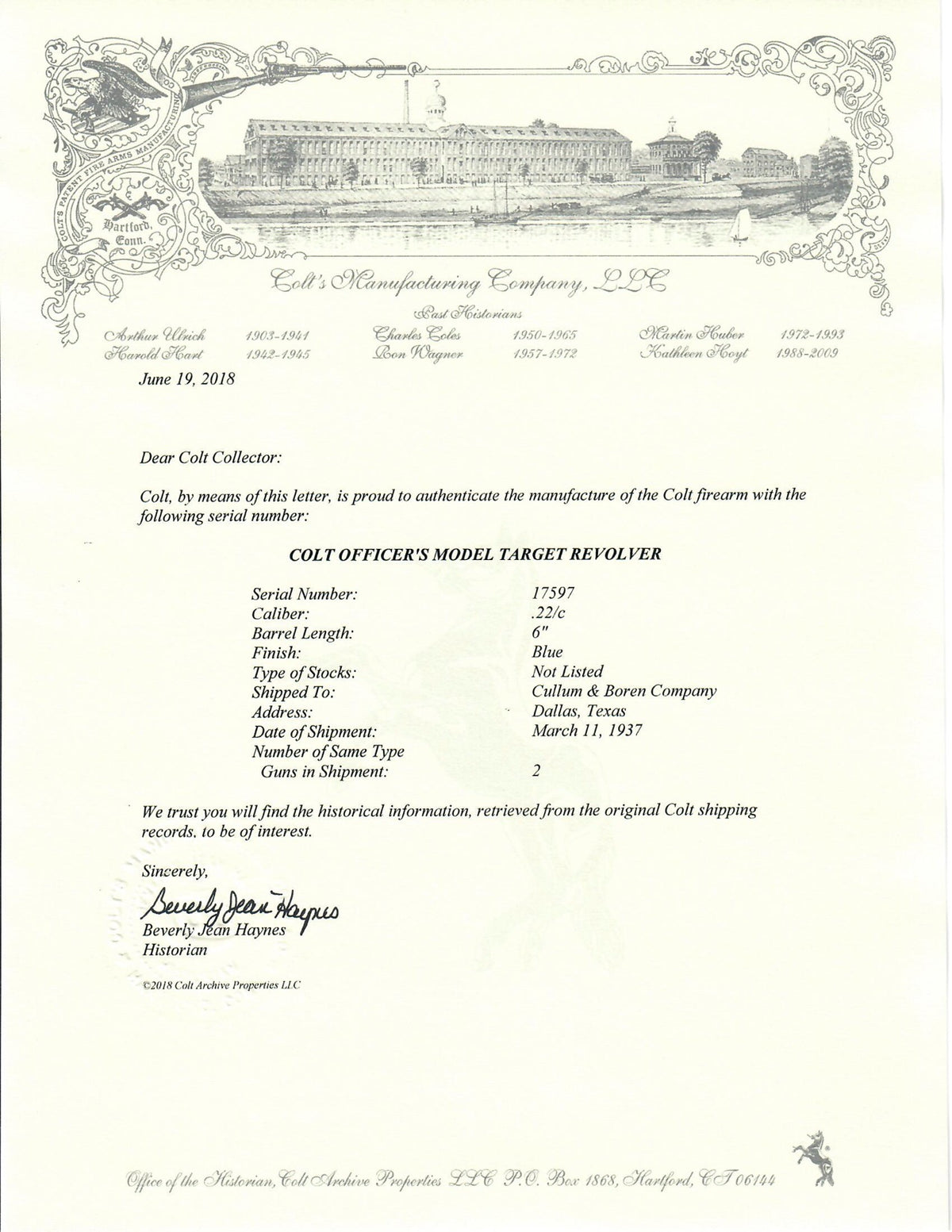 Colt Officers Model Target 6&quot; 22LR SN:17597 MFG:1937