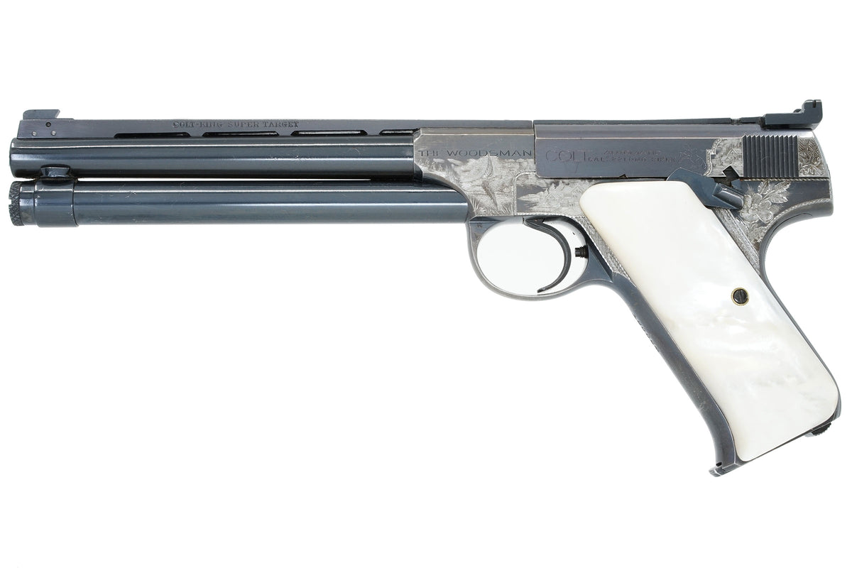 Colt Woodsman Target 6-1/2&quot; 22LR SN:180064 MFG:1946 - Orville Kuhl Engraved