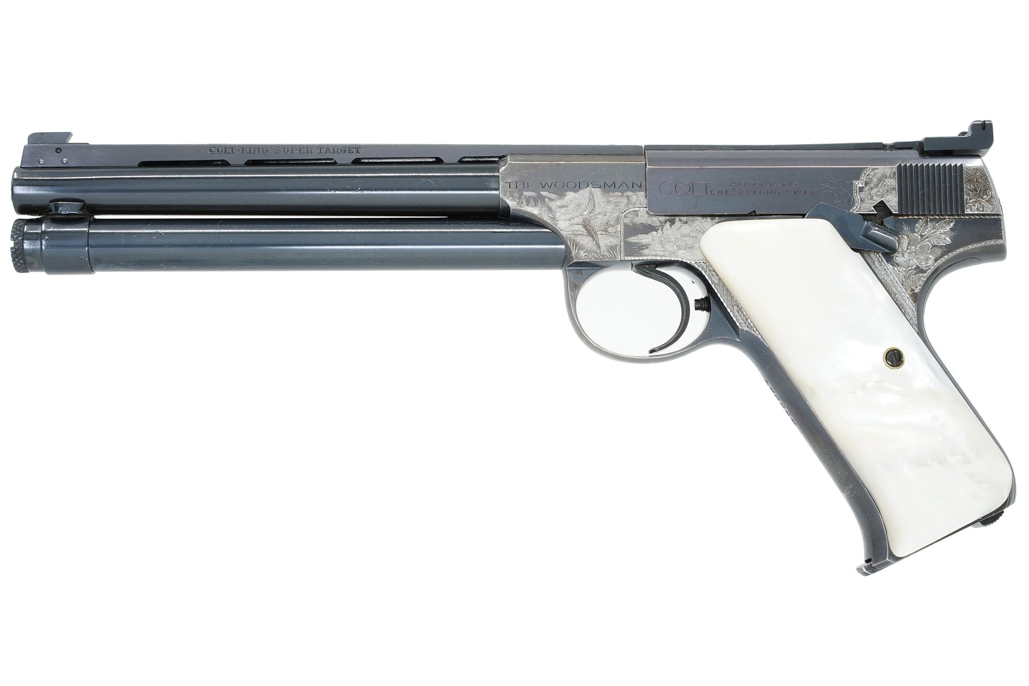 Colt Woodsman Target 6-1/2" 22LR SN:180064 MFG:1946 - Orville Kuhl Engraved