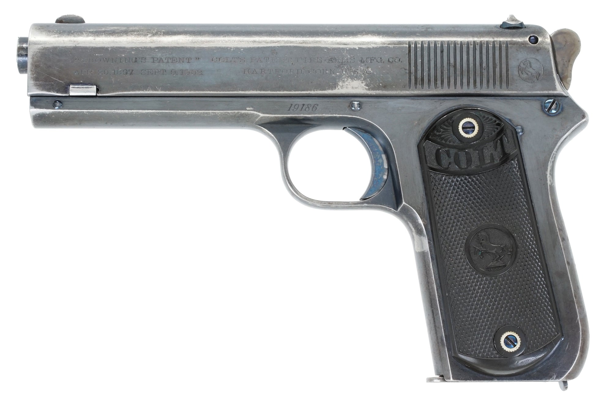 Colt 1903 Pocket Hammer 38ACP SN:19186 MFG:1904