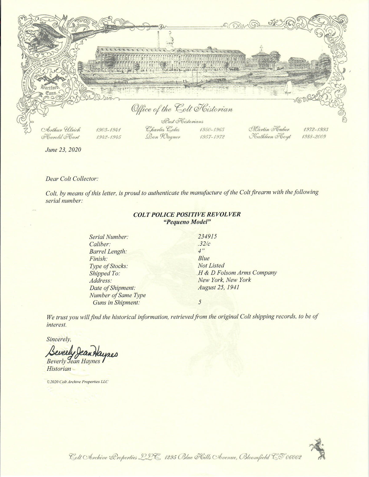 Colt Police Positive 32 Colt 4&quot; SN:234915 MFG:1941 - Pequeno Model