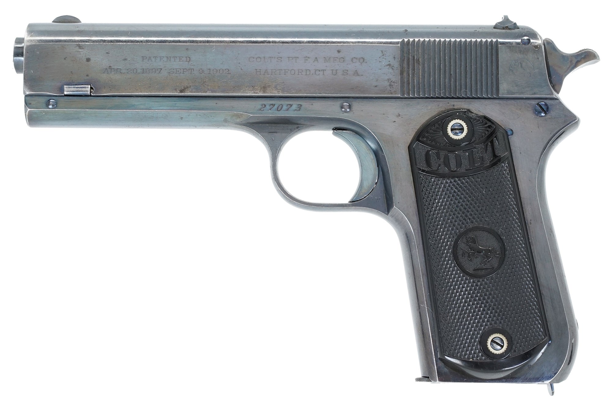 Colt 1903 Pocket Hammer 38ACP SN:27073 MFG:1910
