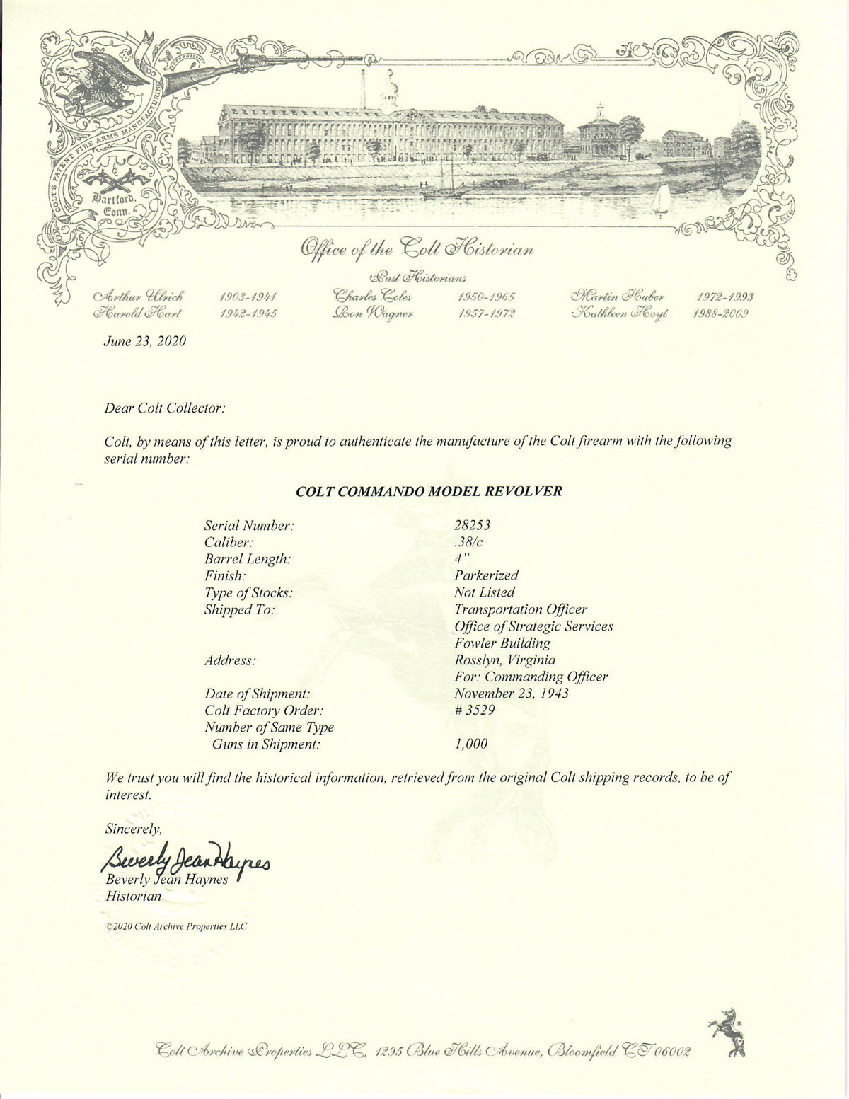 Colt Commando 38 Special 4&quot; SN:28253 MFG:1943 - OSS