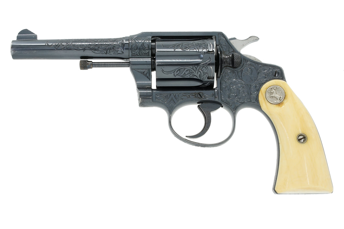 Colt Police Positive 38 4&quot; SN:303182 MFG:1924 - Factory Engraved