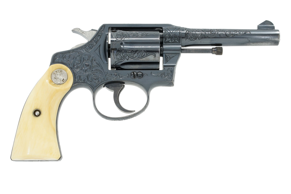 Colt Police Positive 38 4&quot; SN:303182 MFG:1924 - Factory Engraved