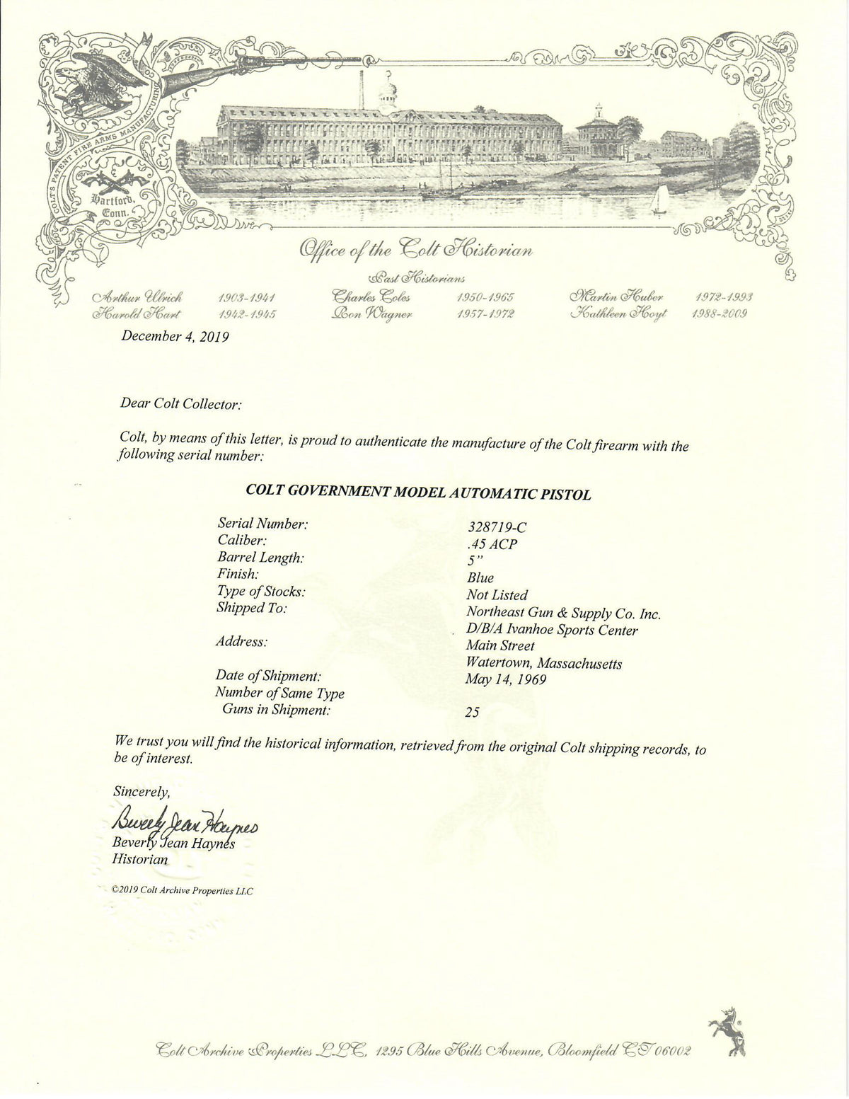 Colt Government Model 45ACP SN:328719-C MFG:1969