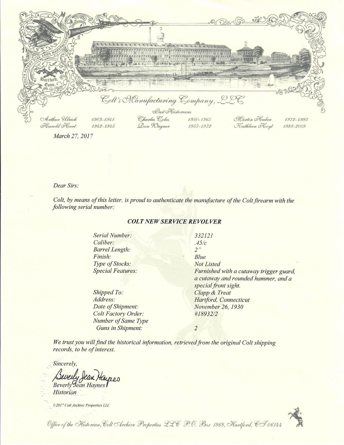 Colt New Service 45 Colt 2&quot; SN:332121 MFG:1930 - FITZ