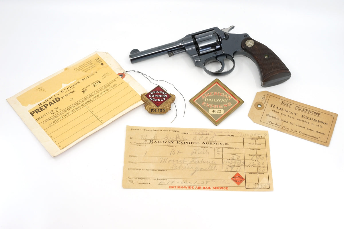 Colt Police Positive 38 4&quot; SN:340523 MFG:1930 - Railway Express Agency