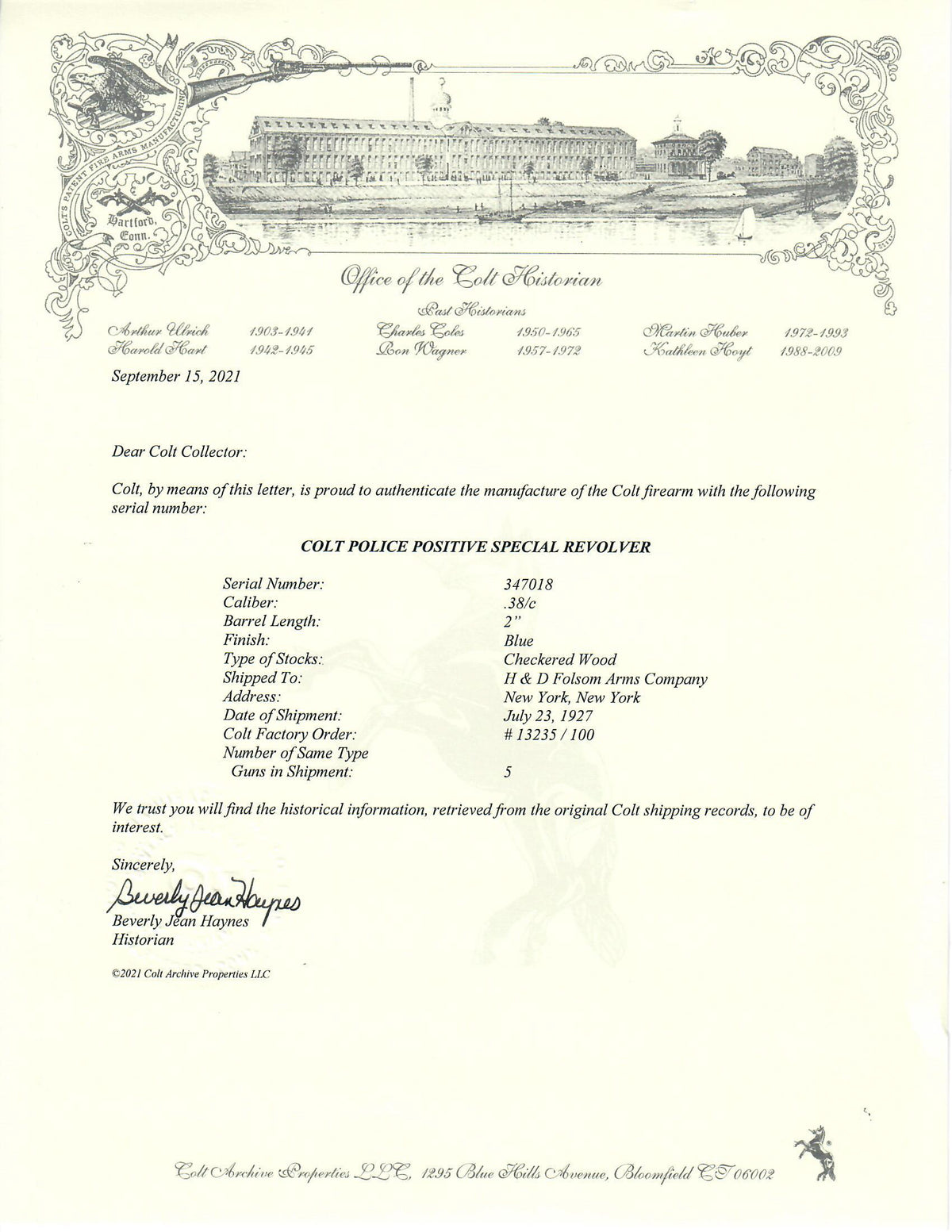 Colt Police Positive .38 2&quot; SN:347018 MFG:1927 - Pre-Detective Special