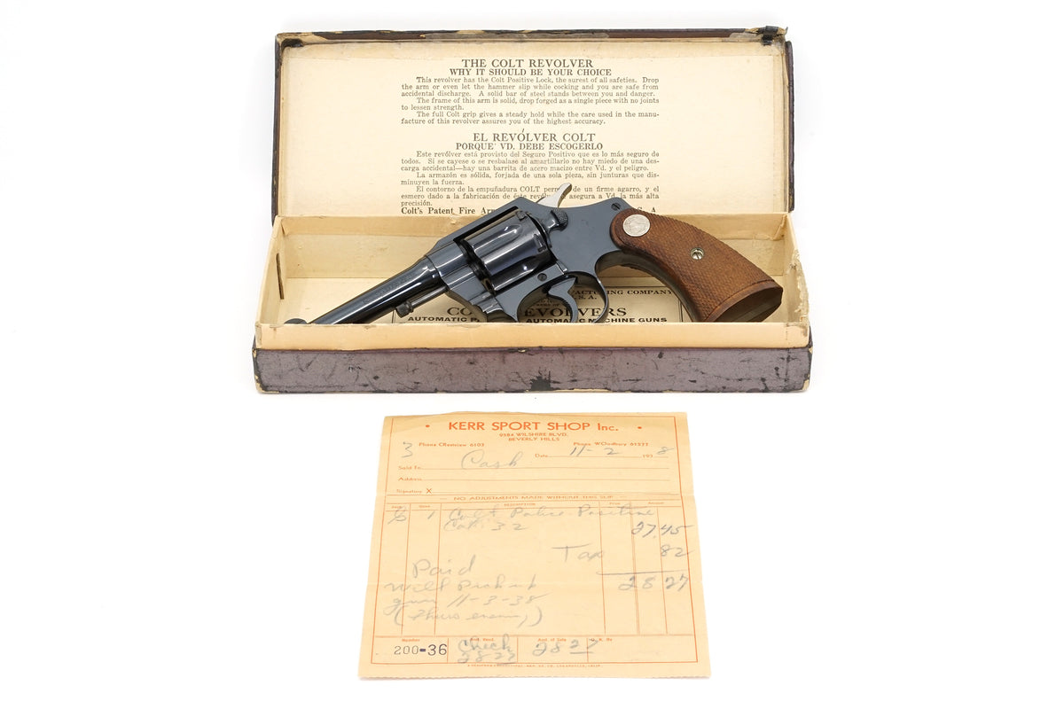 Colt Police Positive 32 Colt 4&quot; SN:384363 MFG:1938