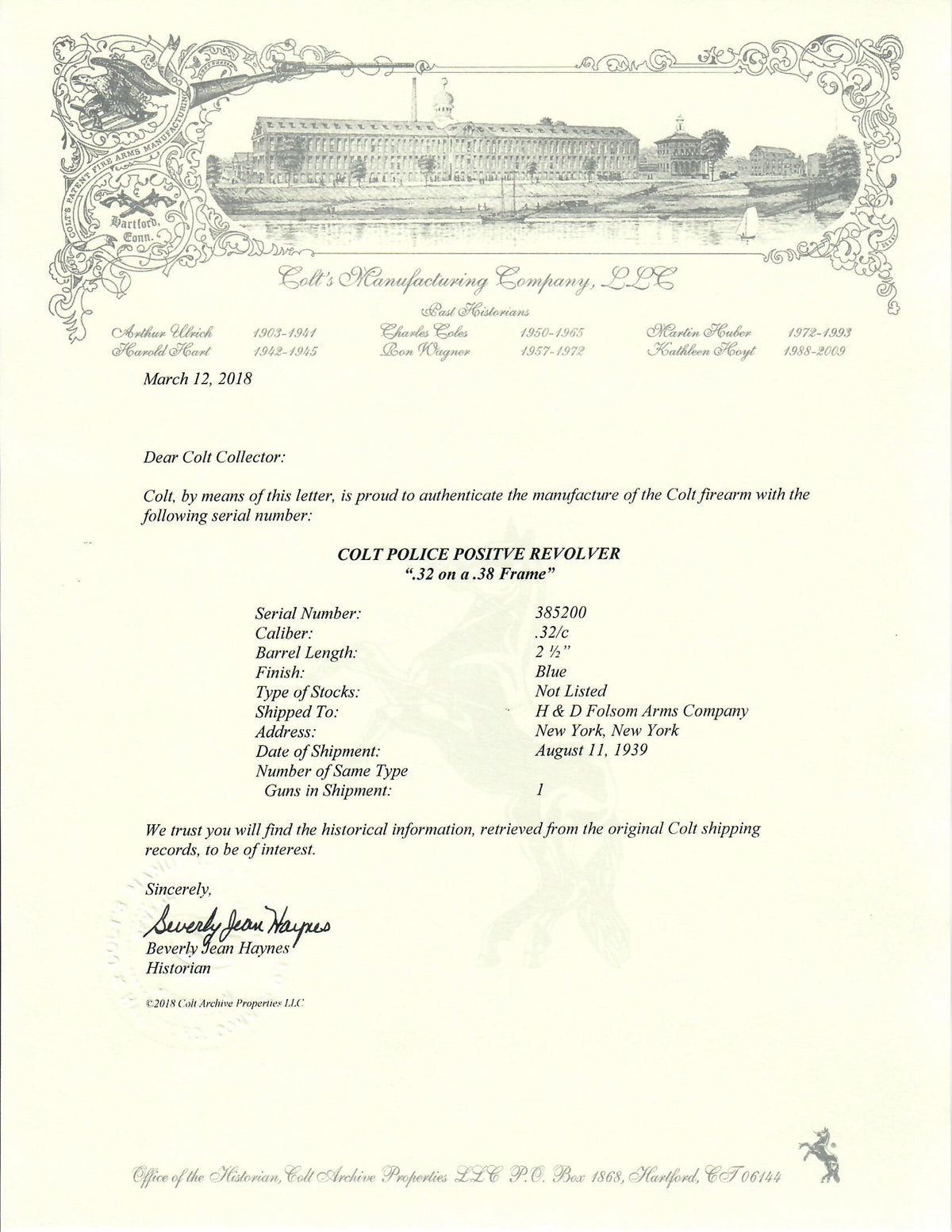 Colt Police Positive 32 Colt 2 1/2&quot; SN:385200 MFG:1939 - 32 on a 38 Frame