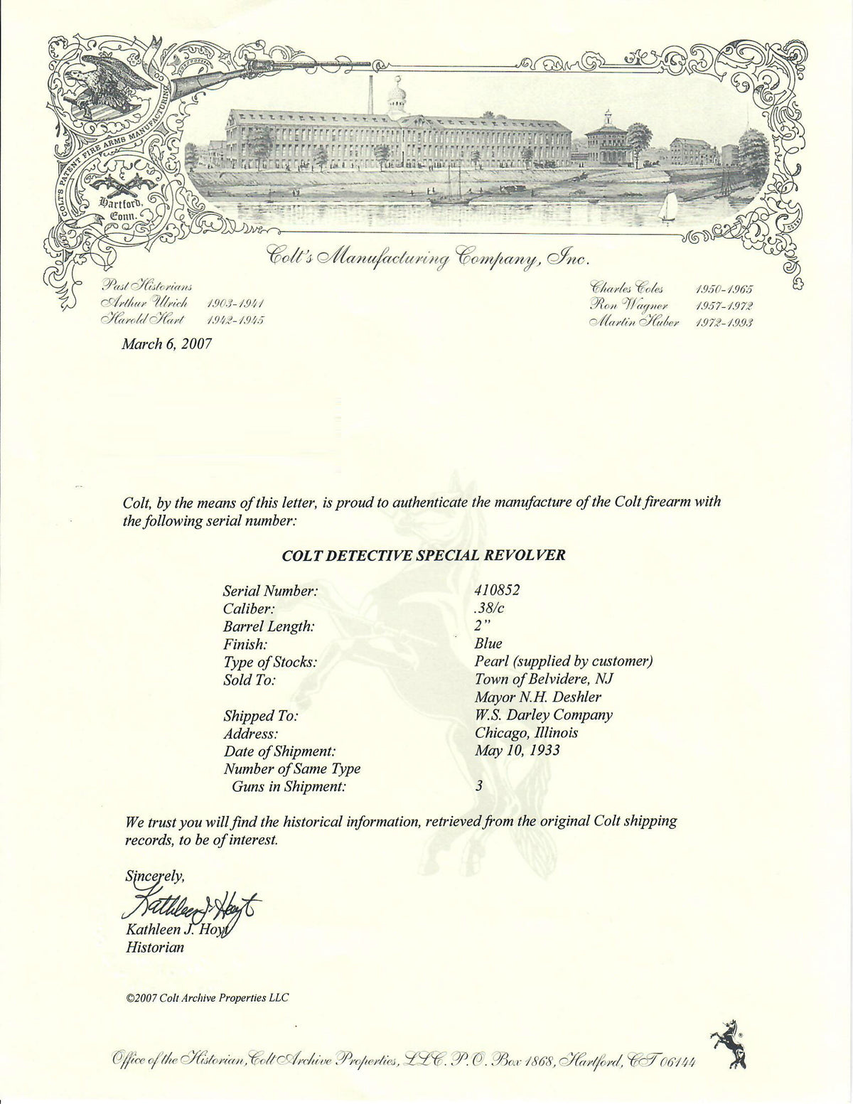Colt Detective Special 38 SN:410852 MFG:1933