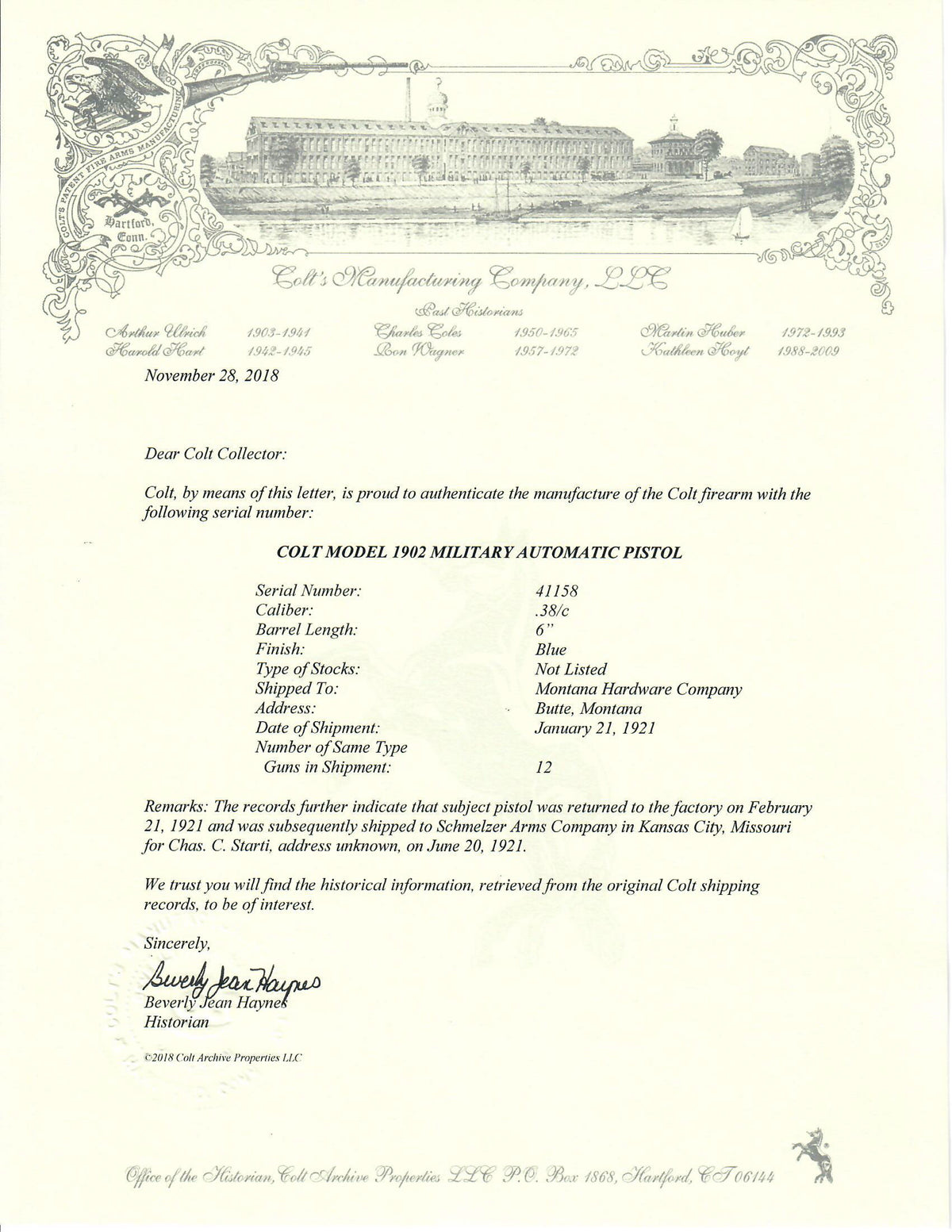 Colt 1902 Military 38 SN:41158 MFG:1921