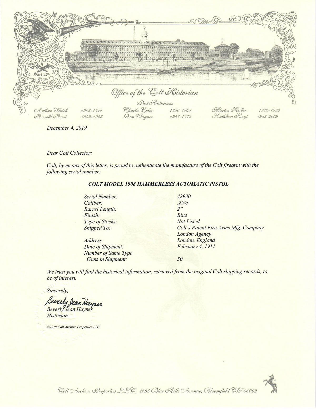 Colt 1908 Vest Pocket 25ACP SN:42930 MFG:1911