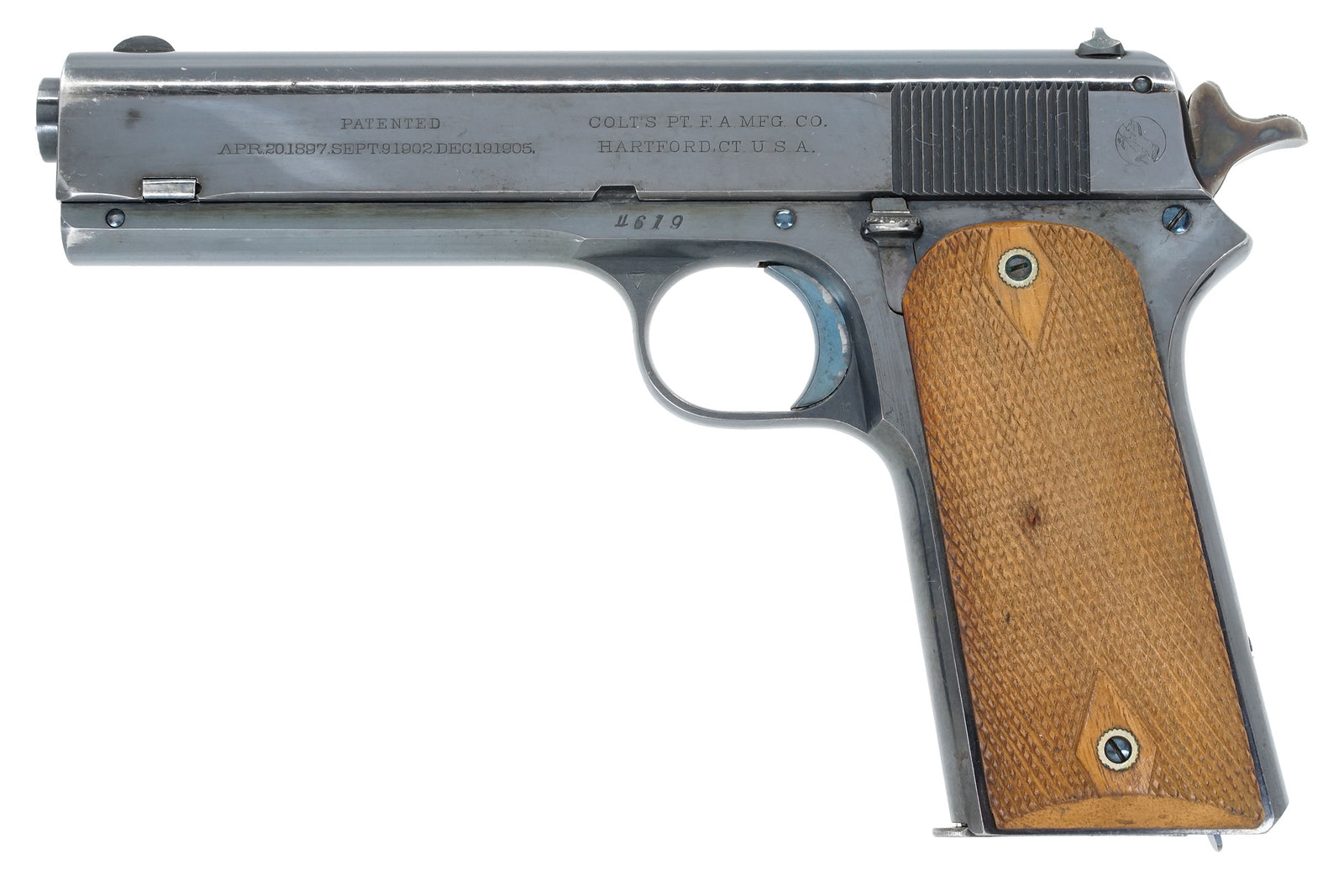 Colt Model 1905 45ACP SN:4619 MFG:1910