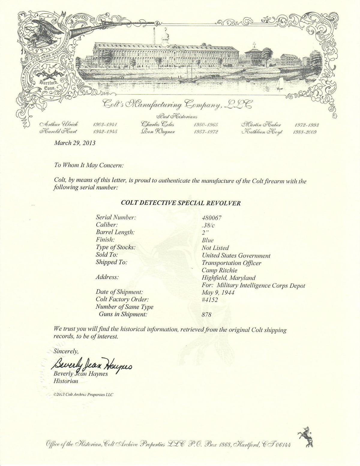 Colt Detective Special 38 SN:480067 MFG:1944 - MIC