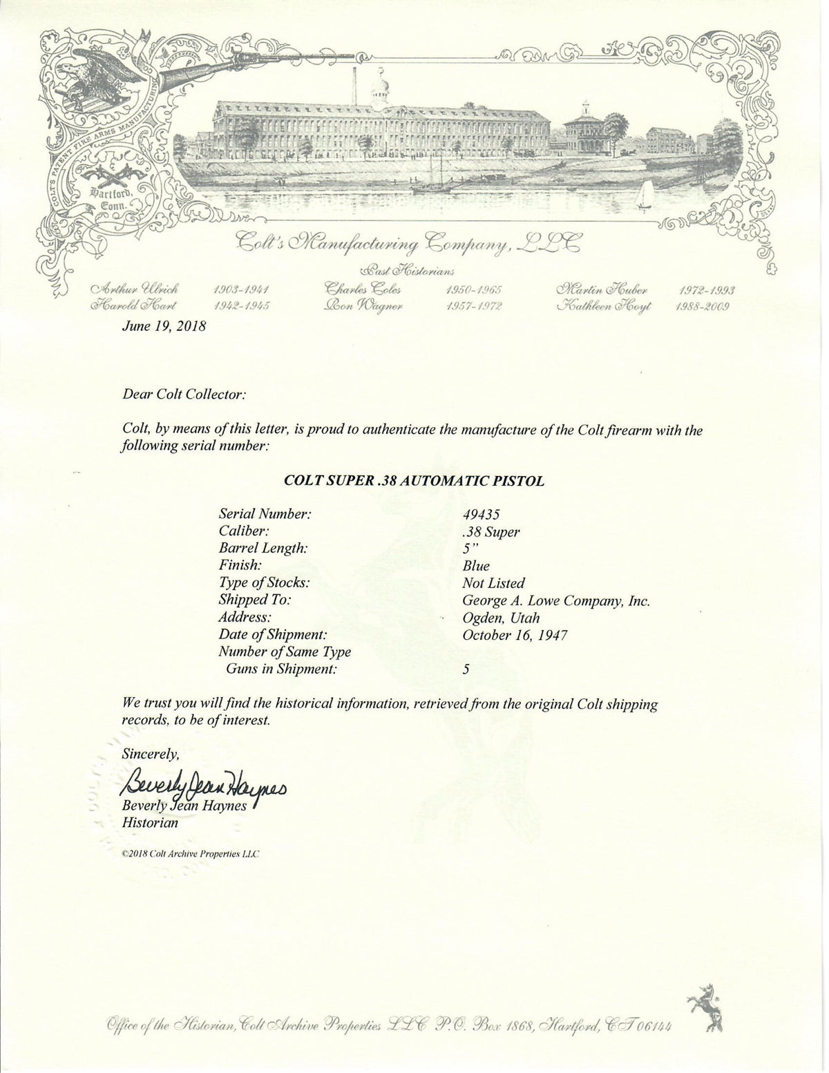 Colt .38 Super SN:49435 MFG:1947
