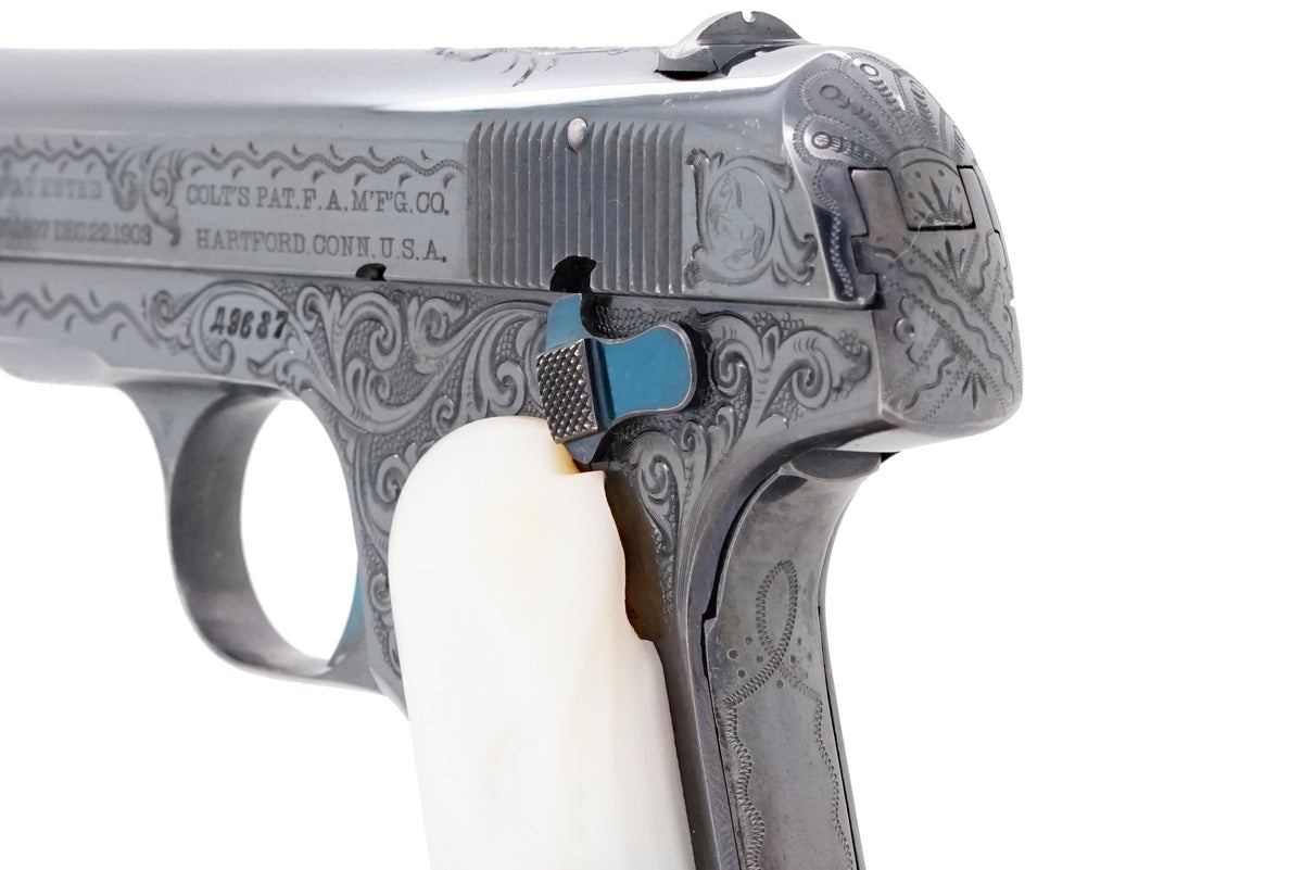 Colt 1903 Pocket Hammerless 32ACP SN:49687 MFG:1906 Factory Engraved