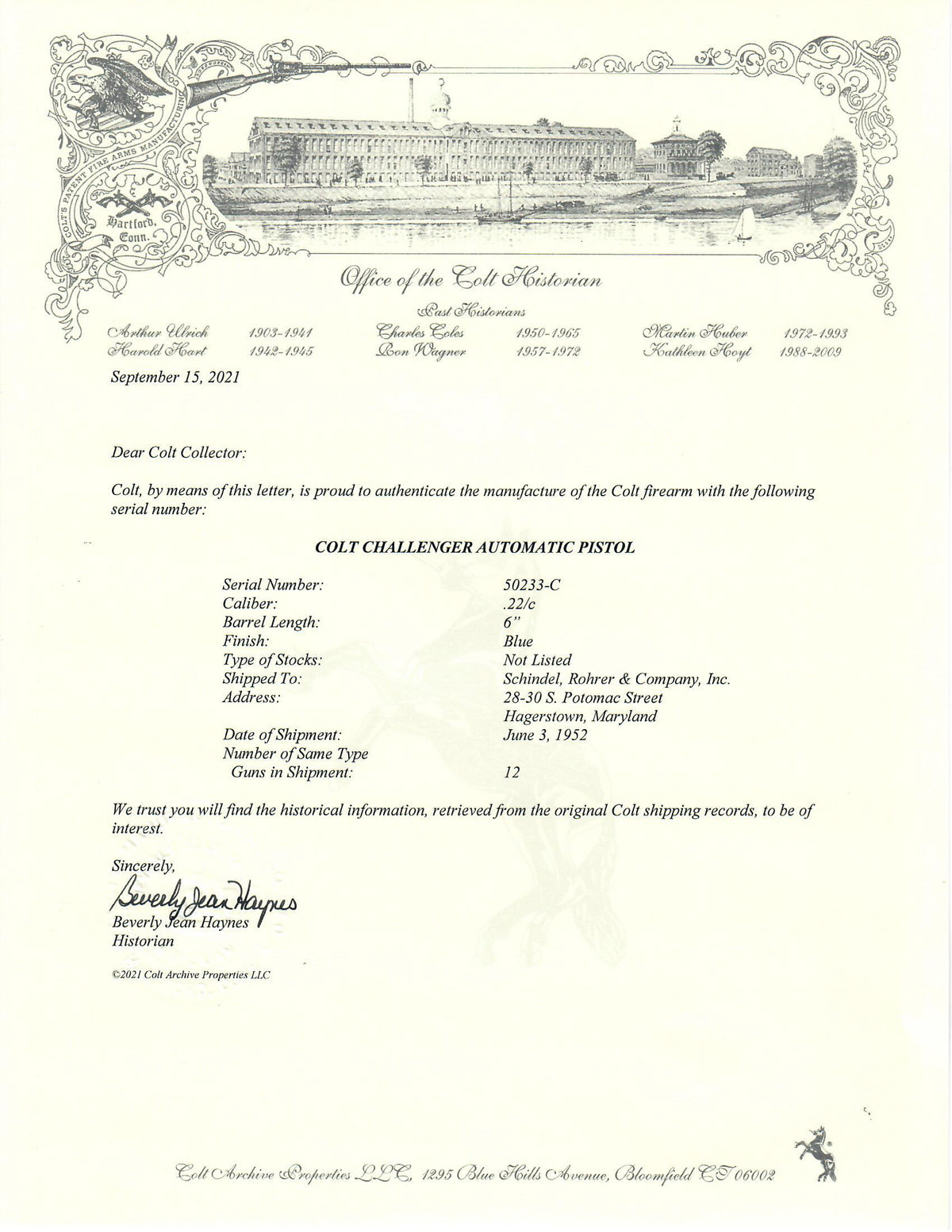 Colt Challenger 6&quot; 22LR SN:50233-C MFG:1952