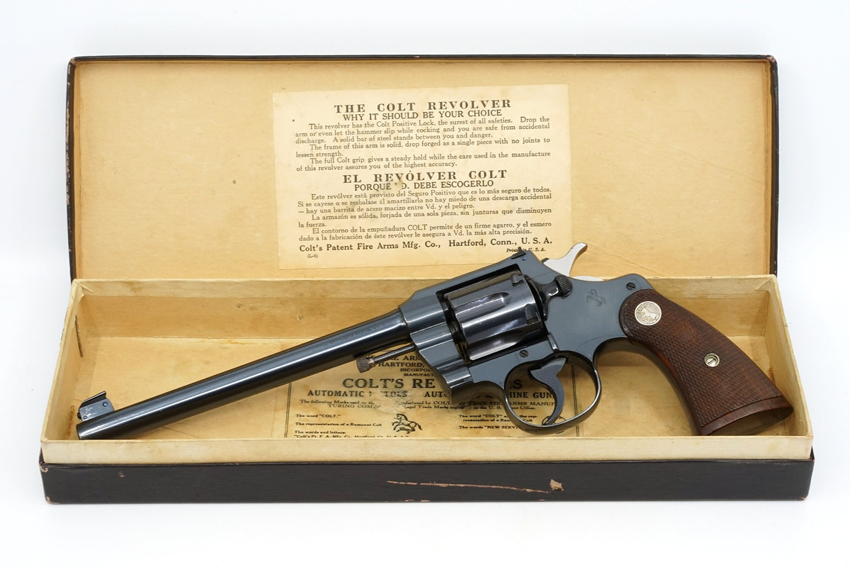 Colt Officers Model Target 7 1/2&quot; 38 Special SN:529292 MFG:1928
